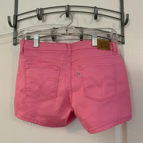 NWOT Girls Size 16 Reg Levi’s Pink Shorty Shorts - Picture 2 of 9